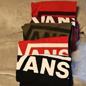Vans Graphic T-Shirts - Red, Olive, Black